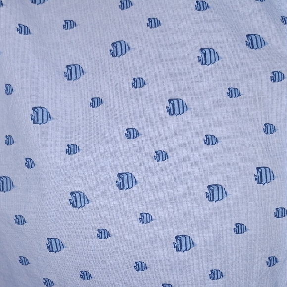Bar III Slim-Fit White and Blue Casual Button-Down Shirt, XL - Picture 3 of 7